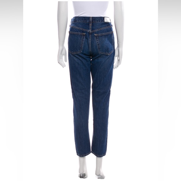 Handpainted Alamo Texas RE/DONE Mid Rise Straight Leg Jeans San Antonio Cowgirl - Picture 5 of 13